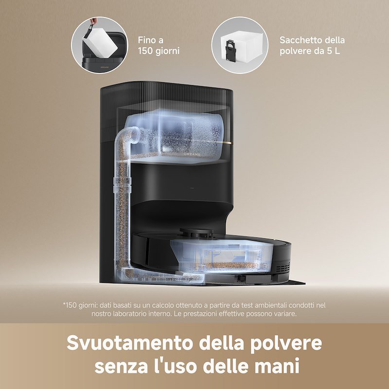 Dreame Robot Aspirapolvere lavapavimenti D20VIM Pro Plus Drevimd20pp-bk Nero