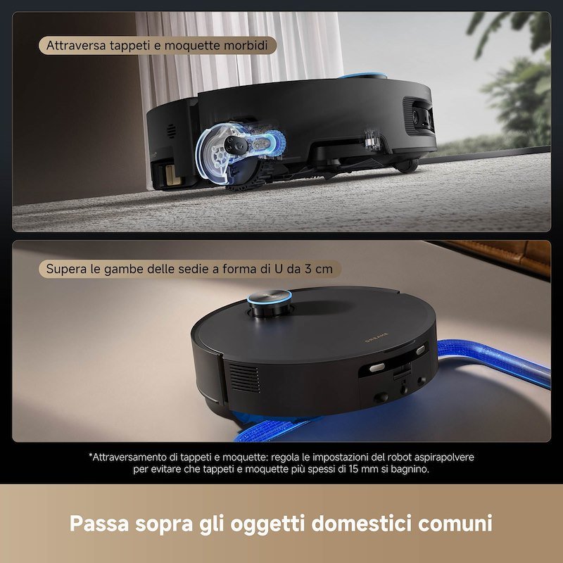 Dreame Robot Aspirapolvere Aqua10VIM Ultra Track Complete Nero