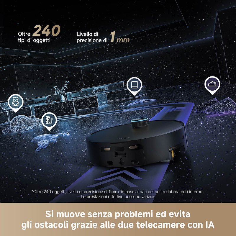 Dreame Robot Aspirapolvere Aqua10VIM Ultra Track Complete Nero