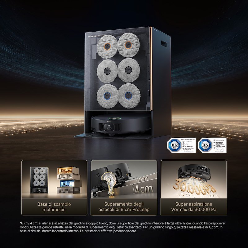 Dreame Robot Aspirapolvere Matrix10VIM Ultra Nero/Oro
