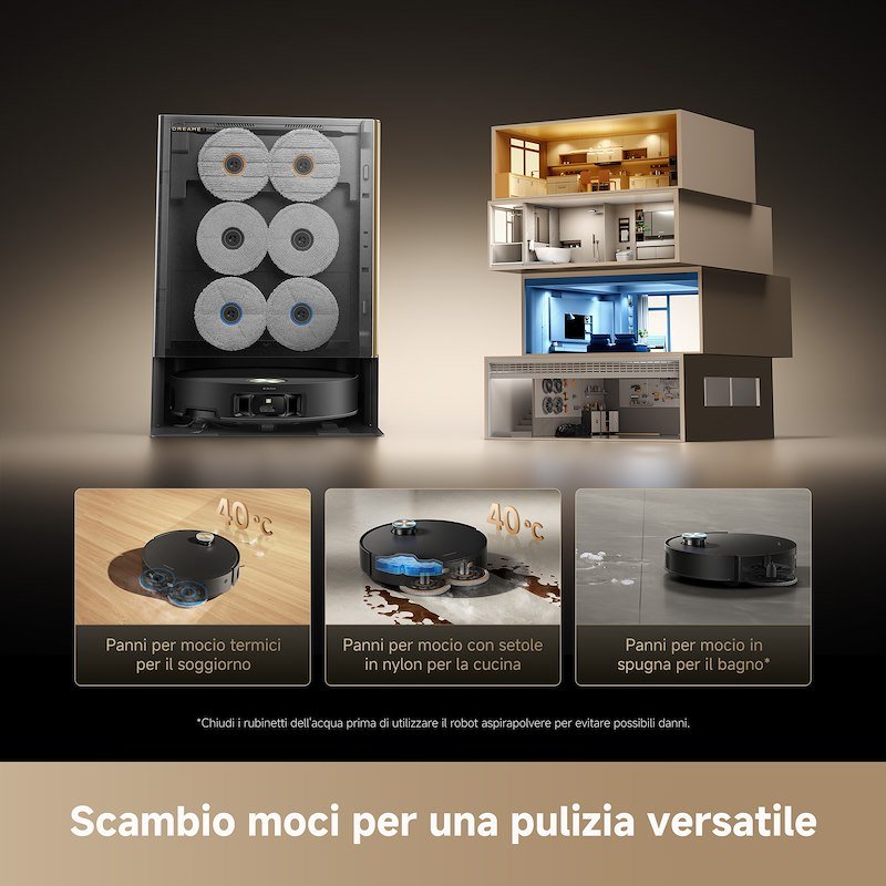 Dreame Robot Aspirapolvere Matrix10VIM Ultra Nero/Oro