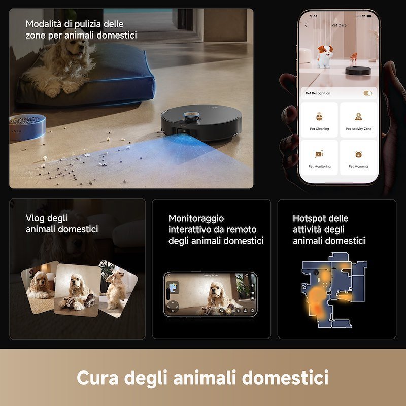 Dreame Robot Aspirapolvere Matrix10VIM Ultra Nero/Oro