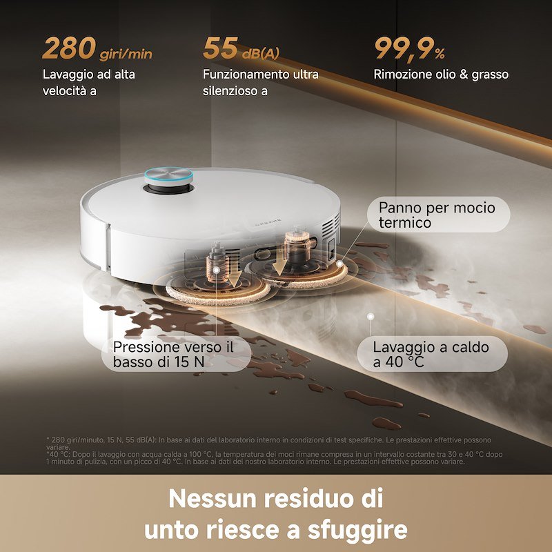 Dreame Robot Aspirapolvere lavapavimenti X60VIM Pro Ultra Complete Bianco
