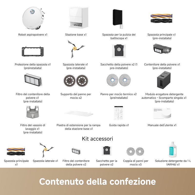 Dreame Robot Aspirapolvere lavapavimenti X60VIM Pro Ultra Complete Bianco