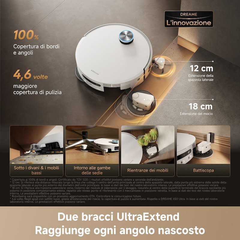 Dreame Robot Aspirapolvere lavapavimenti X60VIM Pro Ultra Complete Bianco