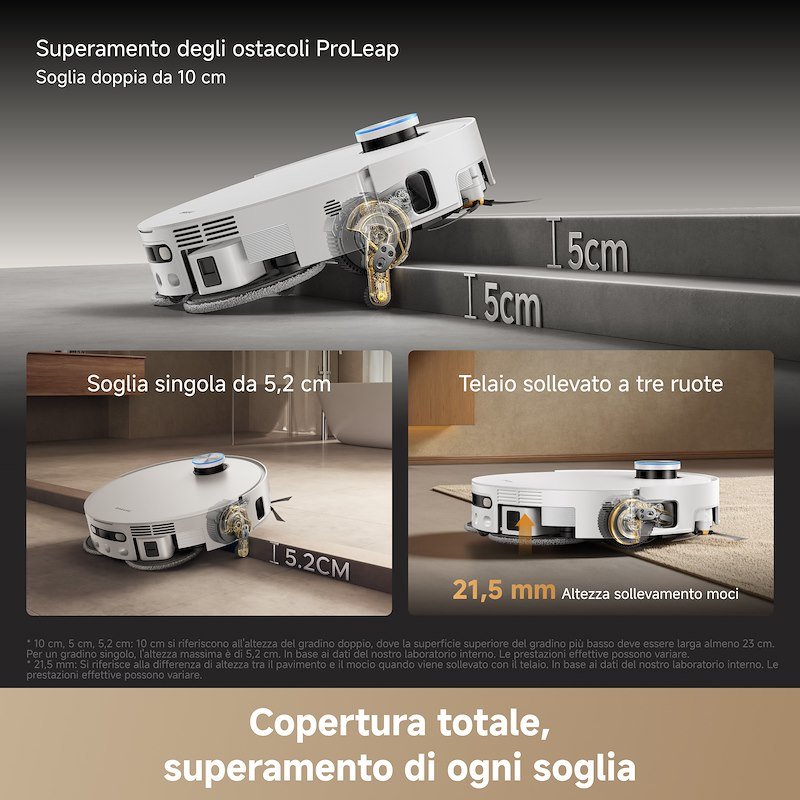 Dreame Robot Aspirapolvere lavapavimenti X60VIM Pro Ultra Complete Bianco