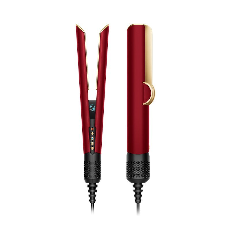 Dyson Airstrait Red Velvet gold