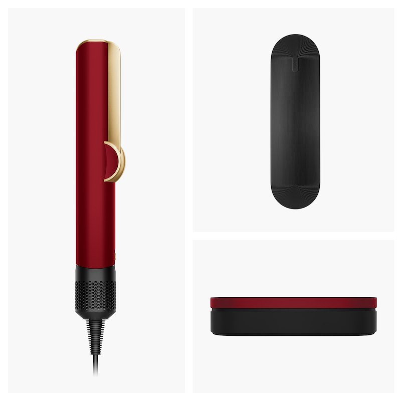 Dyson Airstrait Red Velvet gold
