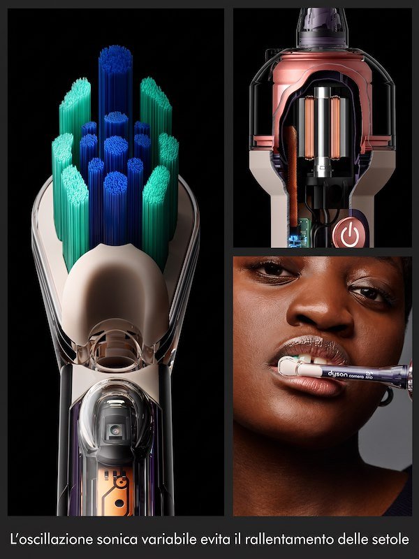 Dyson CameraJet Spazzolino elettrico e idropulsore di precisione Ceramic ultra blue