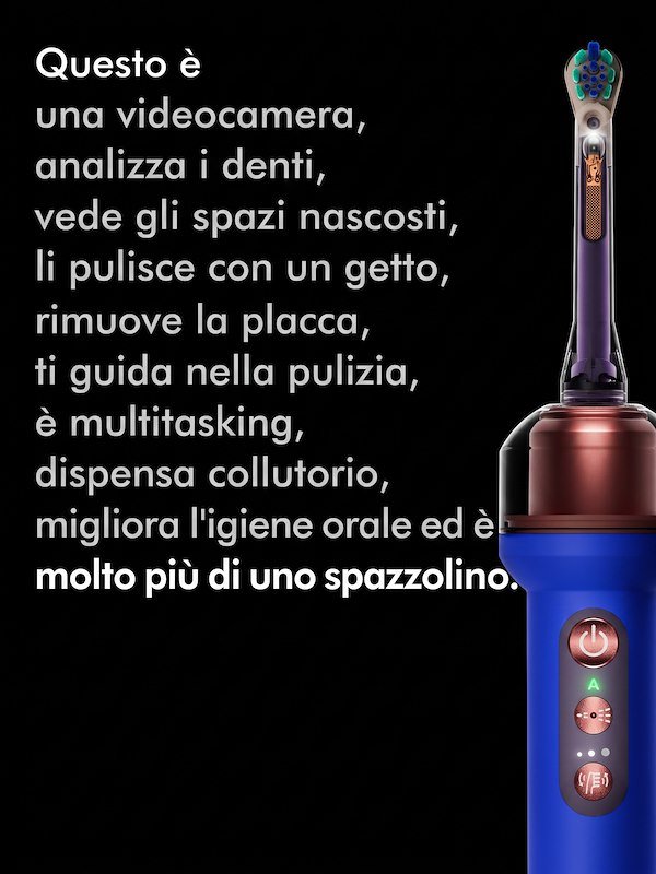 Dyson CameraJet Spazzolino elettrico e idropulsore di precisione Ceramic ultra blue