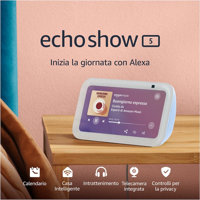 Amazon Echo Show 5 (3ª Generazione) Docking Station B09b2r276z Azzurro