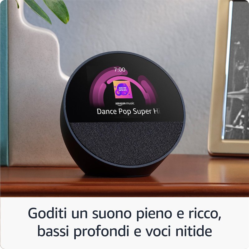 Amazon Echo Spot (Modello 2024) B0C2S2J7JP Nero