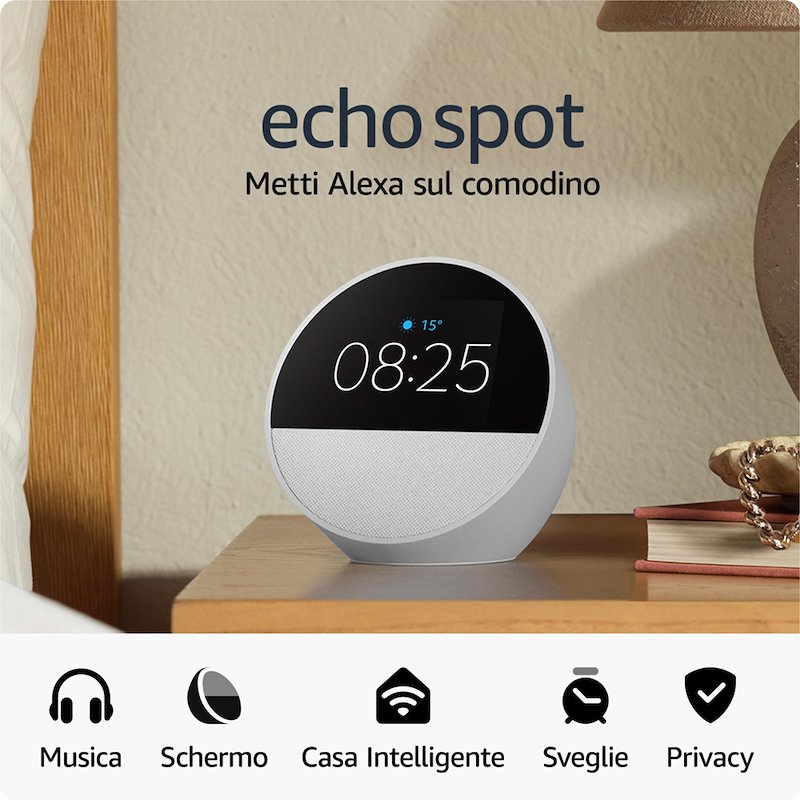 Amazon Echo Spot (Modello 2024) B0C2RSK776 Bianco