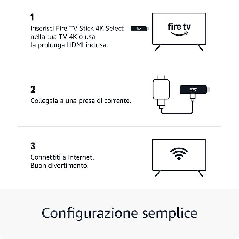 Echo Fire Tv Stick 4k Select nero