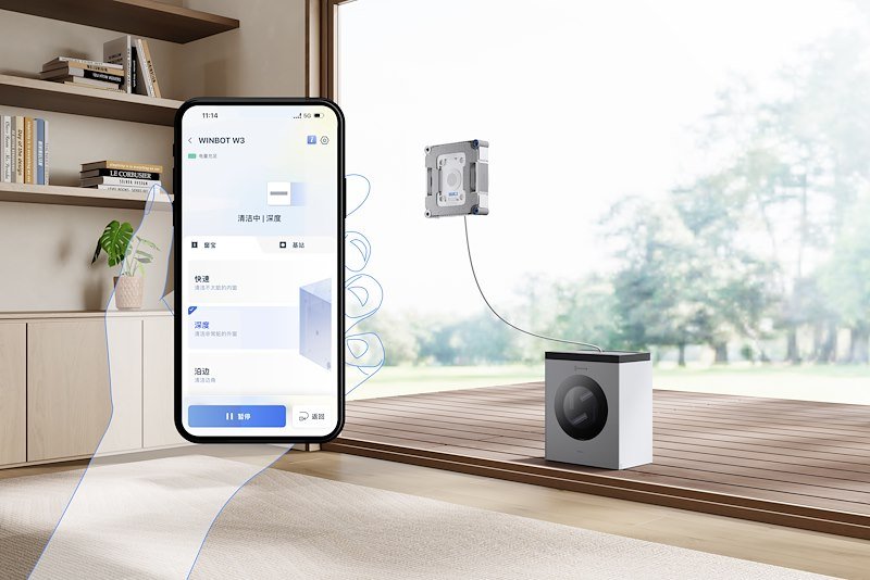 Ecovacs Robot lavavetri Winbot W3 Omni Eu Argento