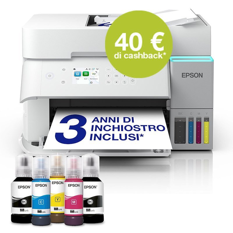 Epson Stampante Inkjet Multifunzione Ecotank Et-3956 Bianco