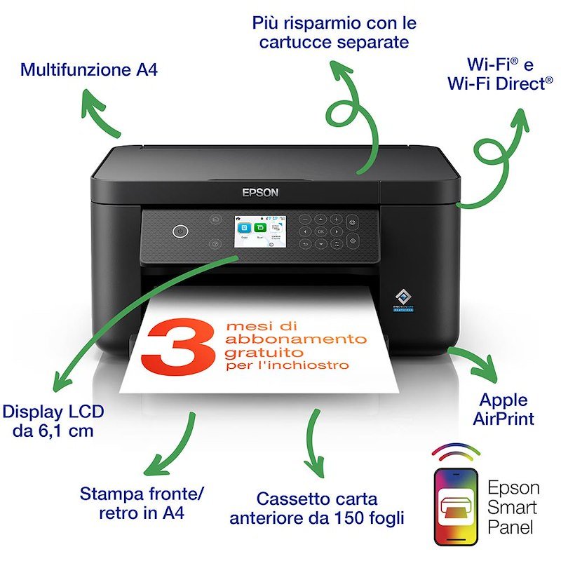 Epson Stampante multifunzione inkjet Wireless Expression Home XP-5200