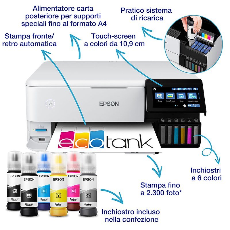 Epson Stampante fotografica EcoTank A3+ Et-8550
