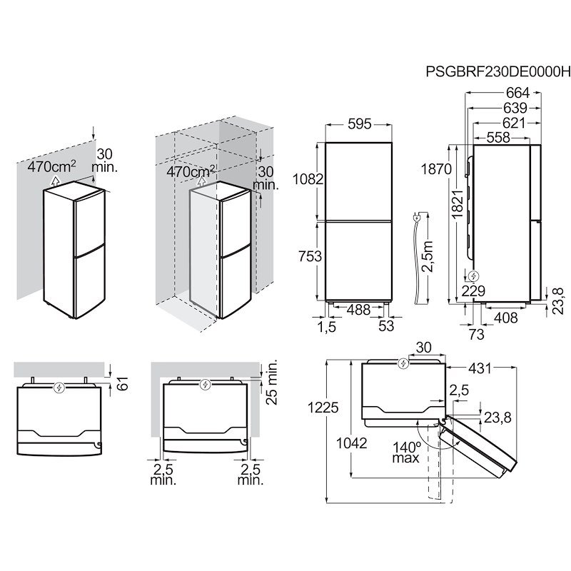 Electrolux Frigorifero combinato Lnt6md32u Grigio scuro