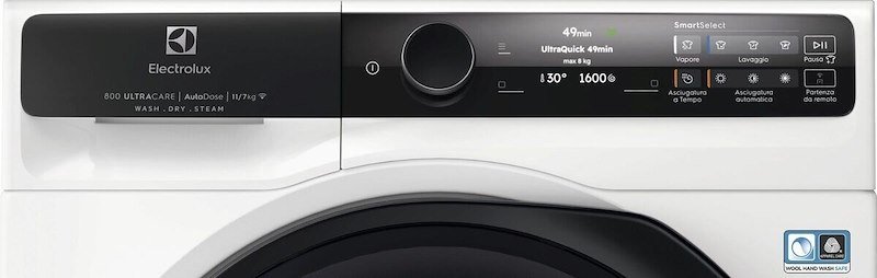 Electrolux Lavasciuga serie 800 UltraCare Autodose Ew8w7117gcq 11/ 7 kg Bianco