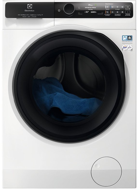 Electrolux Lavasciuga serie 800 UltraCare Autodose Ew8w7117gcq 11/ 7 kg Bianco