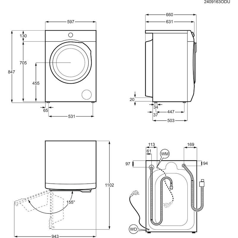 Electrolux Lavasciuga serie 800 UltraCare Autodose Ew8w7117gcq 11/ 7 kg Bianco