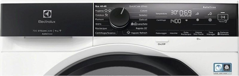 Electrolux Lavatrice 9Kg Serie 700 SteamCare Ew7f49gq Bianco
