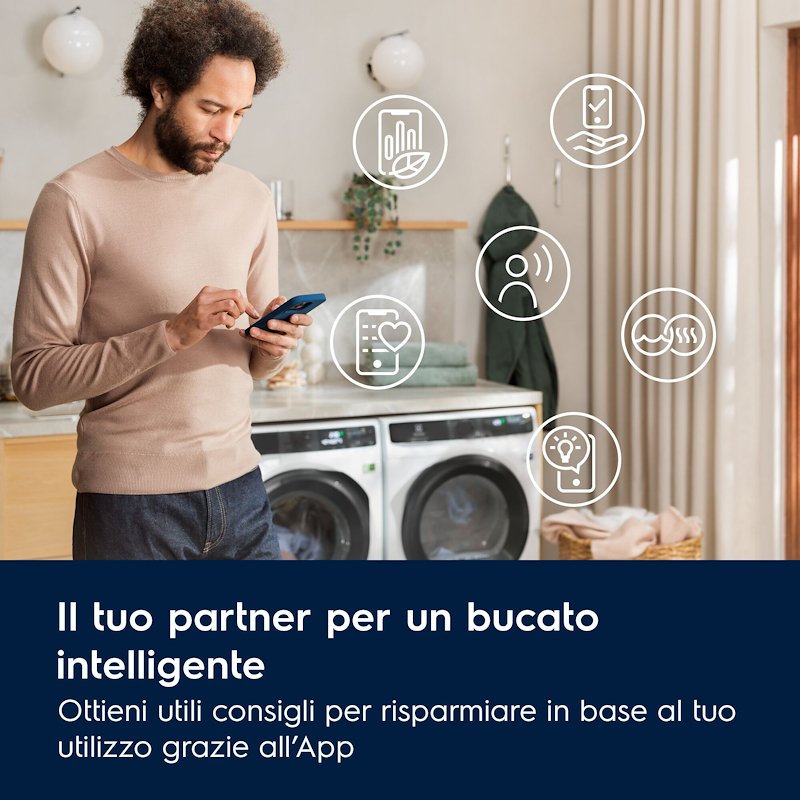 Electrolux Lavatrice 9Kg Serie 700 SteamCare Ew7f49gq Bianco