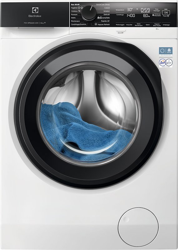 Electrolux Lavatrice 12Kg SteamCare 700 Ew7f412a Bianco
