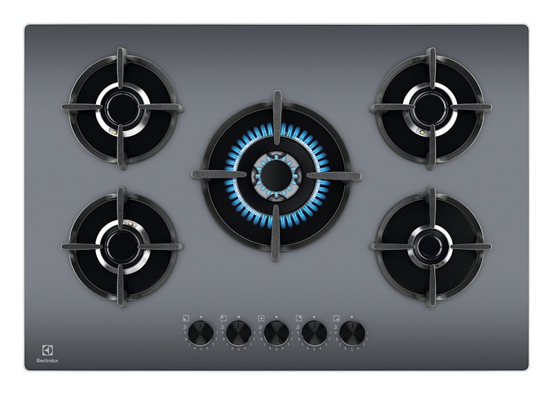 Electrolux piano cottura a gas EGG75372M Specchiante