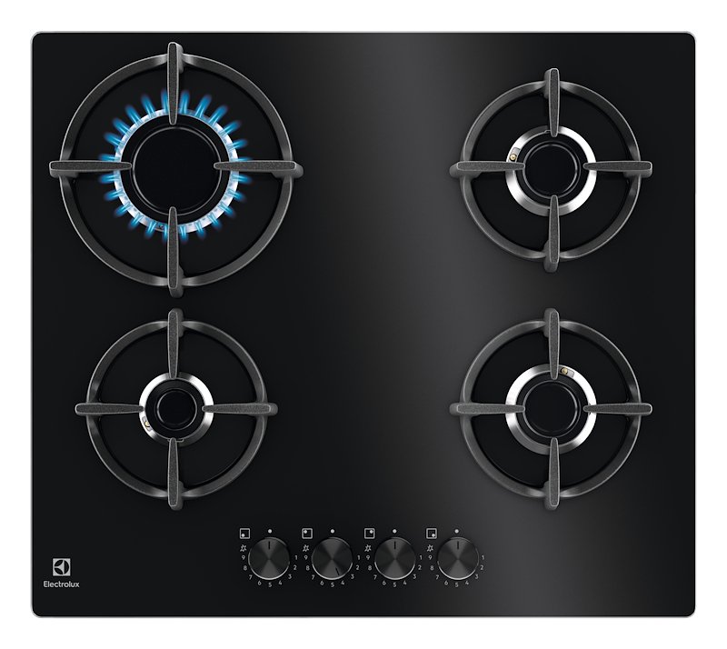 Electrolux piano cottura a gas Egg64272k Nero