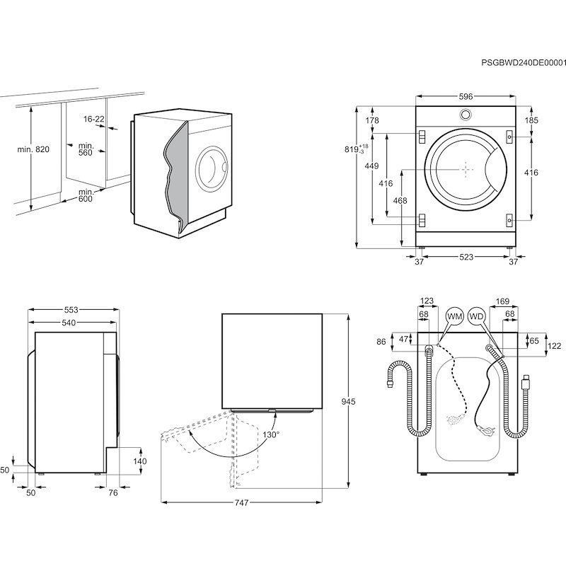 Electrolux Lavasciuga Incasso PerfectCare 700 Wd 7+4 Kg  Ew7w84bdbi