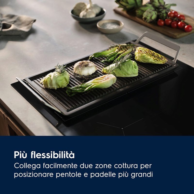 Electrolux Piano cottura ad induzione Serie 600 Bridge 80cm Lil83441 Nero