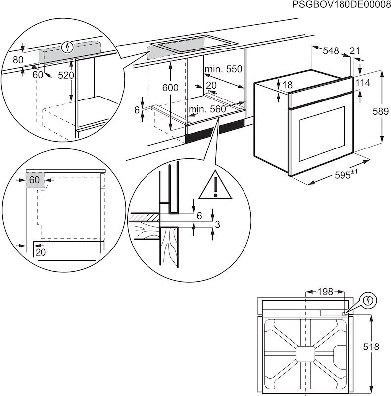 Electrolux Forno Elettrico multifunzionale Eof7h00h SurroundCook® Serie 500 Nero