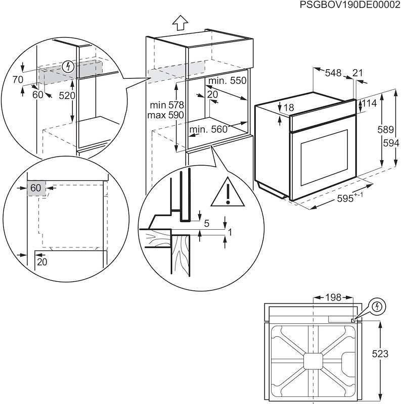 Electrolux Forno Elettrico multifunzionale Eof4p0px2 SurroundCook® Serie 500 Inox antimpronta