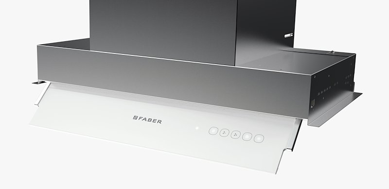 Faber Cappa Aspirante In-Nova Zero Drip A60  Acciaio inox / Vetro bianco