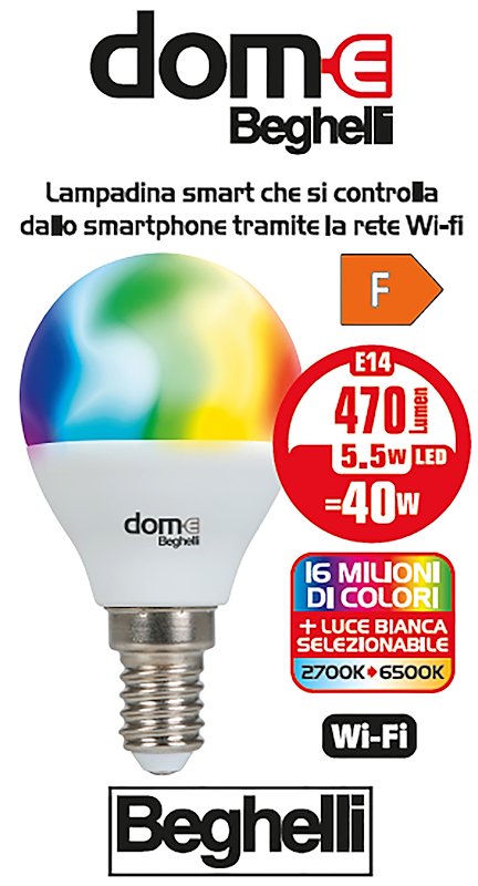 Beghelli Lampadina smart Sfera E14 5W