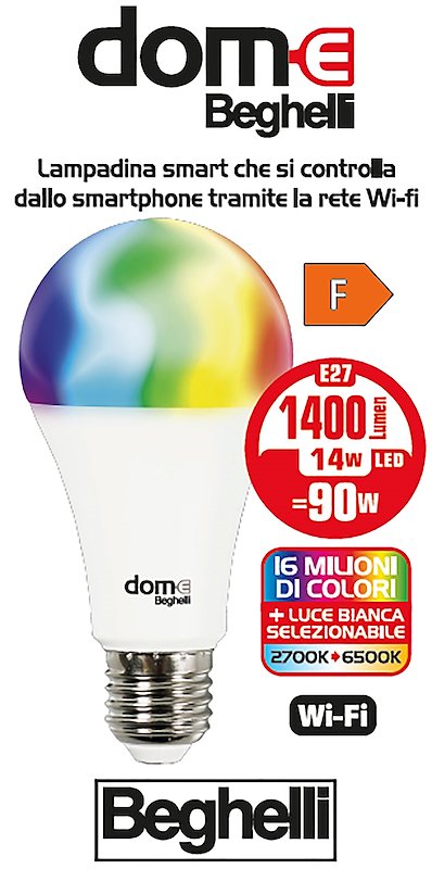 Beghelli Lampadina smart Goccia E27 14W