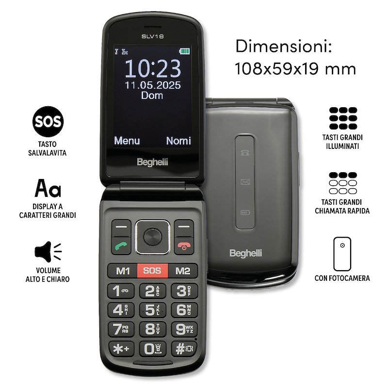 Beghelli Salvalavita Phone Slv19 Eco grigio