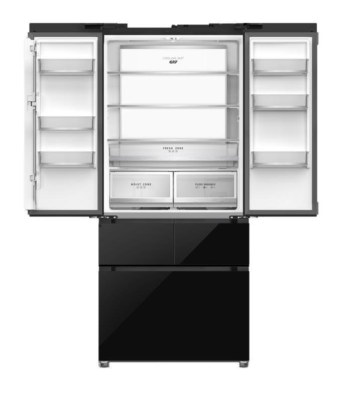 Grf Frigorifero Gamma Slot In 3 Porte Slm836091bg1 Black Glass