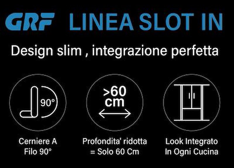 GRF Frigoriferi Combinati Gamma Slot In 4 porte SC9160931BG Vetro Nero