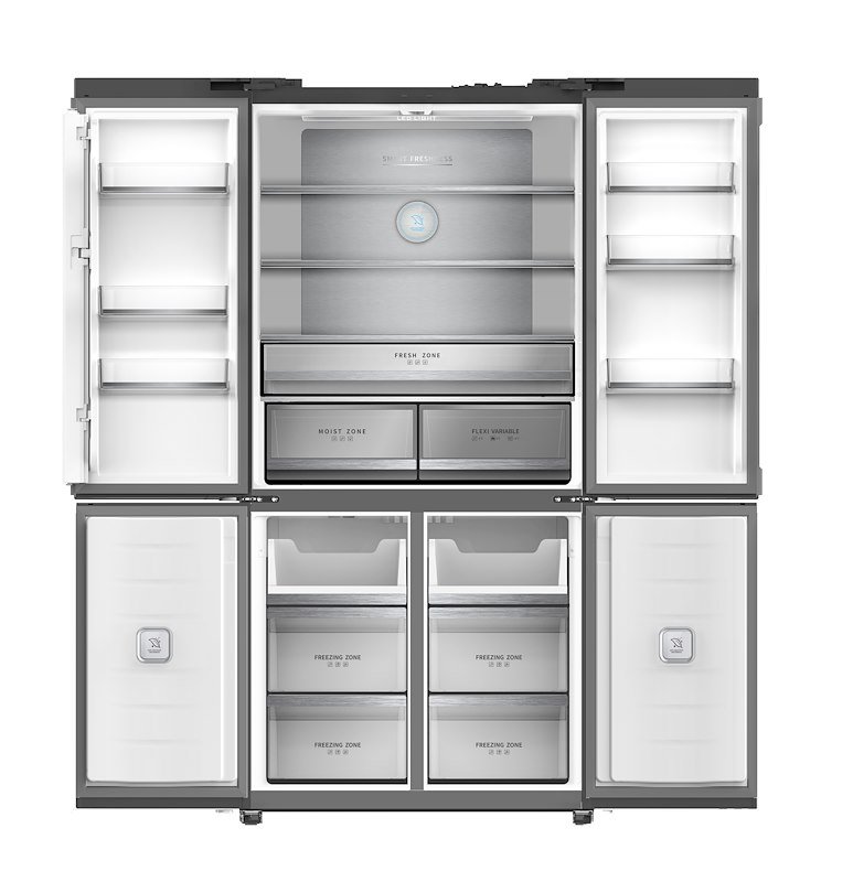 GRF Frigoriferi Combinati Gamma Slot In 4 porte SC9160931BG Vetro Nero
