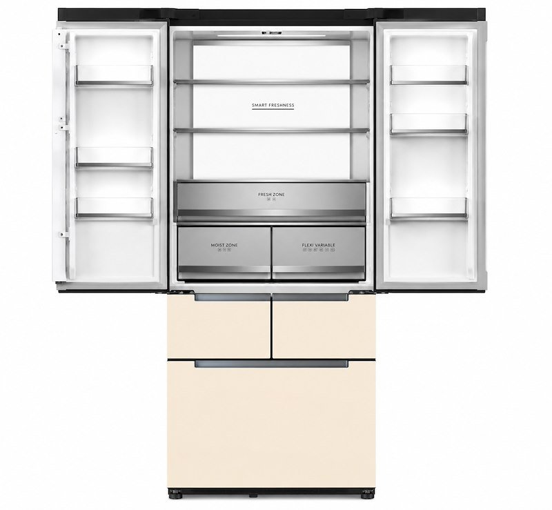 GRF Frigorifero Combinato 3 porte Slm836091cg1 484L Champagne Glass