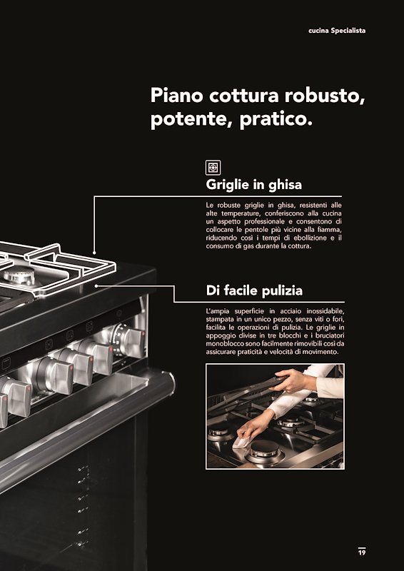 Glem piano con forno elettrico St965mi inox