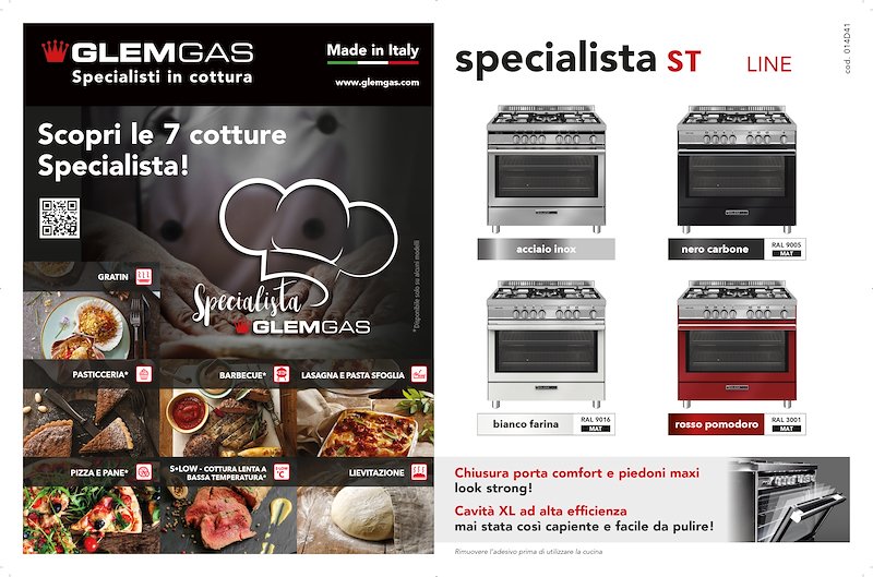 Glem piano con forno elettrico St965mi inox