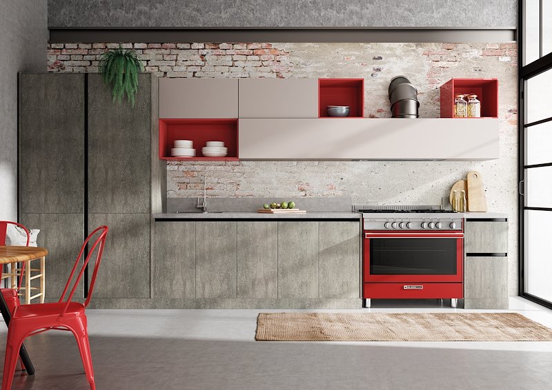 Glem Cucina forno elettrico St965mrs Rosso Pomodoro
