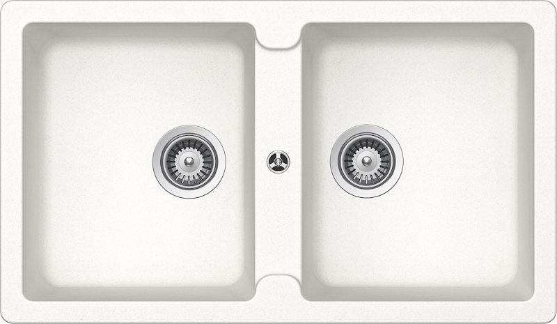Glem Lavello 2 Vasche incasso Ls286wh bianco