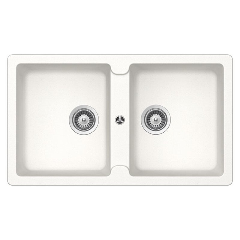 Glem Lavello 2 Vasche incasso Ls286wh bianco