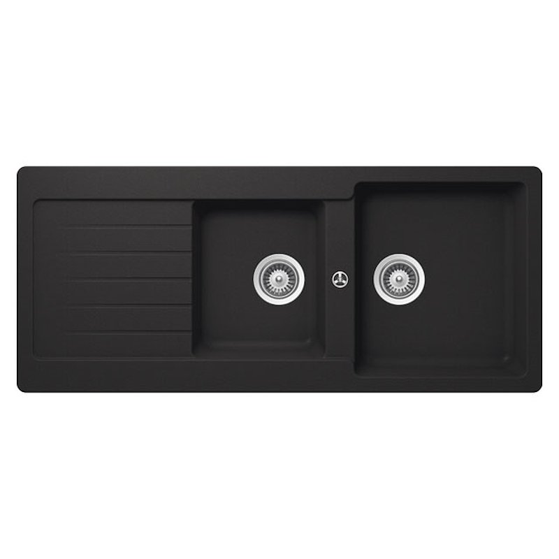 Glem Lavello 2 vasche incasso Ls2g16a Antracite