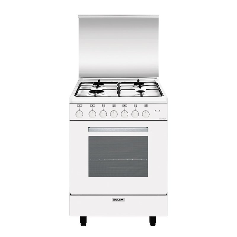 Glem Cucina Gas Forno elettrico A654mx6 Bianco
